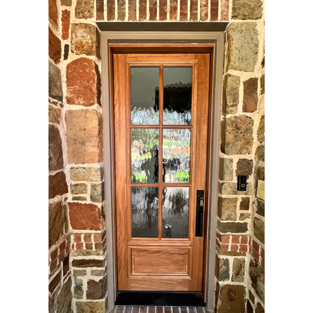 3/0x8/0 Exterior Mahogany Prehung Single Door With 6 Lites